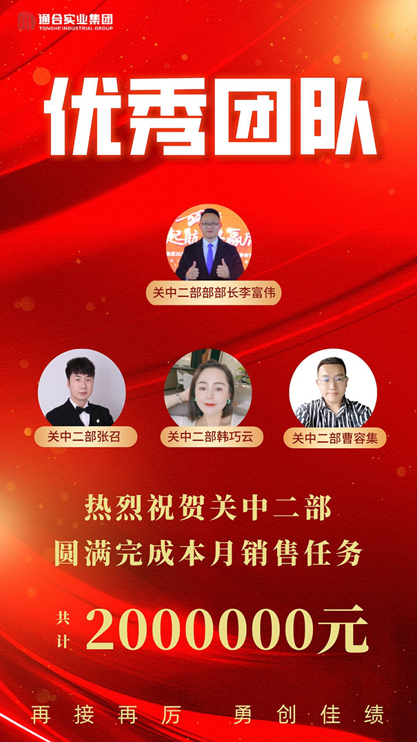 通合實業(yè)集團8月優(yōu)秀團隊及個人表彰！
